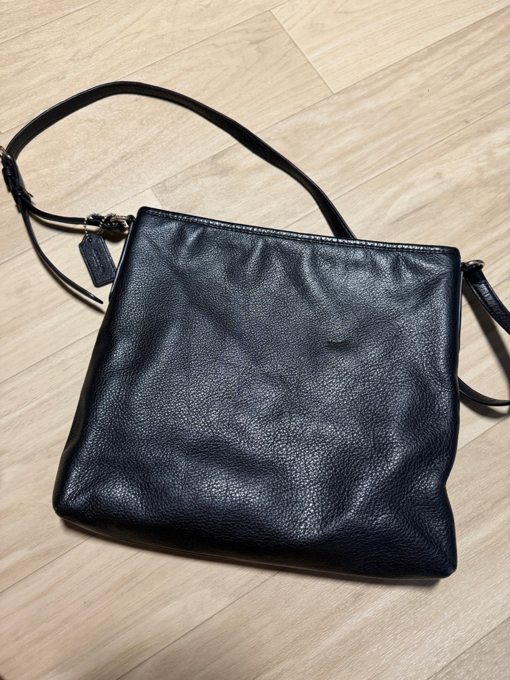 Coach New York Pebbled Leather Black Crossbody/Shoulder Bag Authentic - Picture 11 of 13